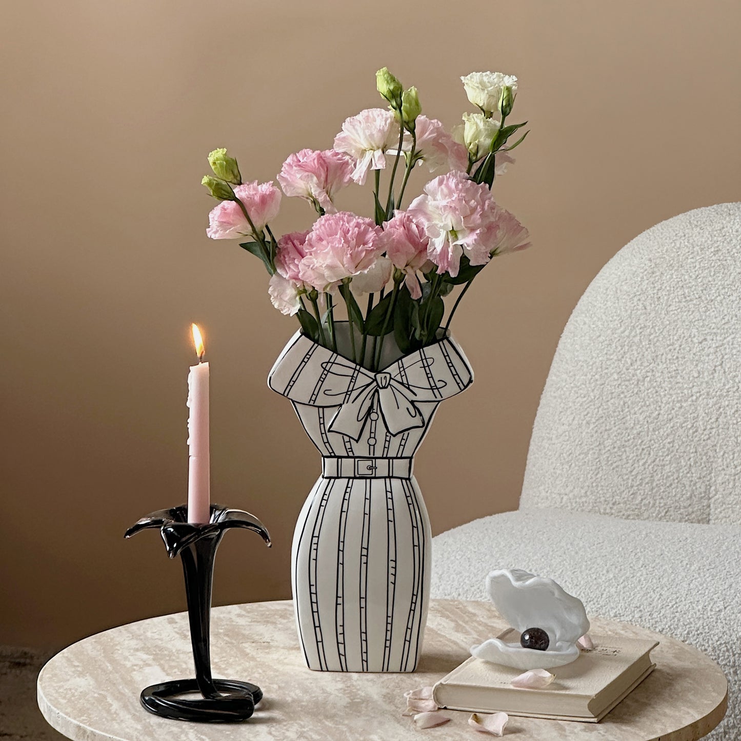Dress-Inspired Ceramic Vase