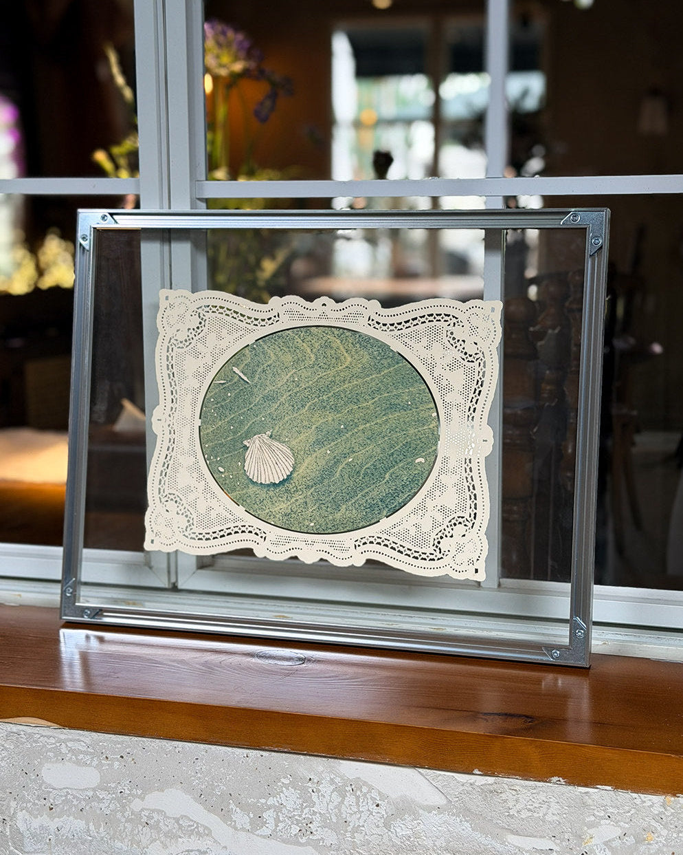 Vintage Lace Glass Wall Art