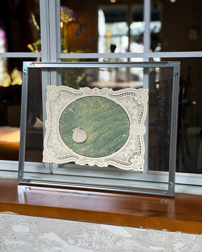 Vintage Lace Glass Wall Art