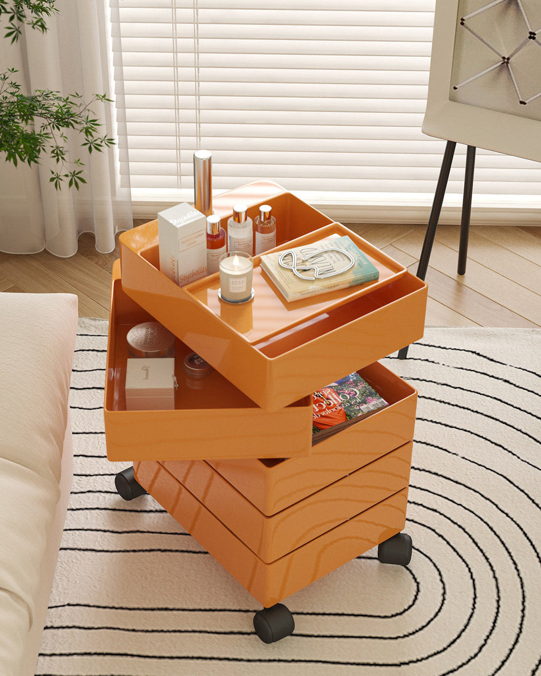 Rotating Storage Side Table
