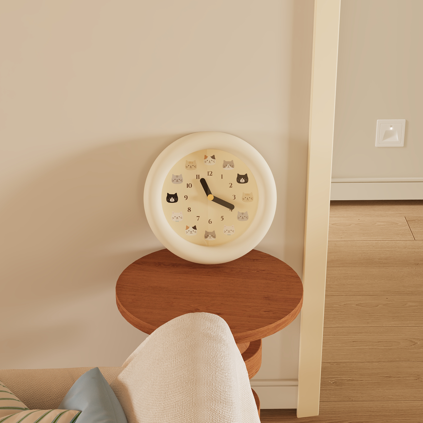 Cute Cat Wall Clock