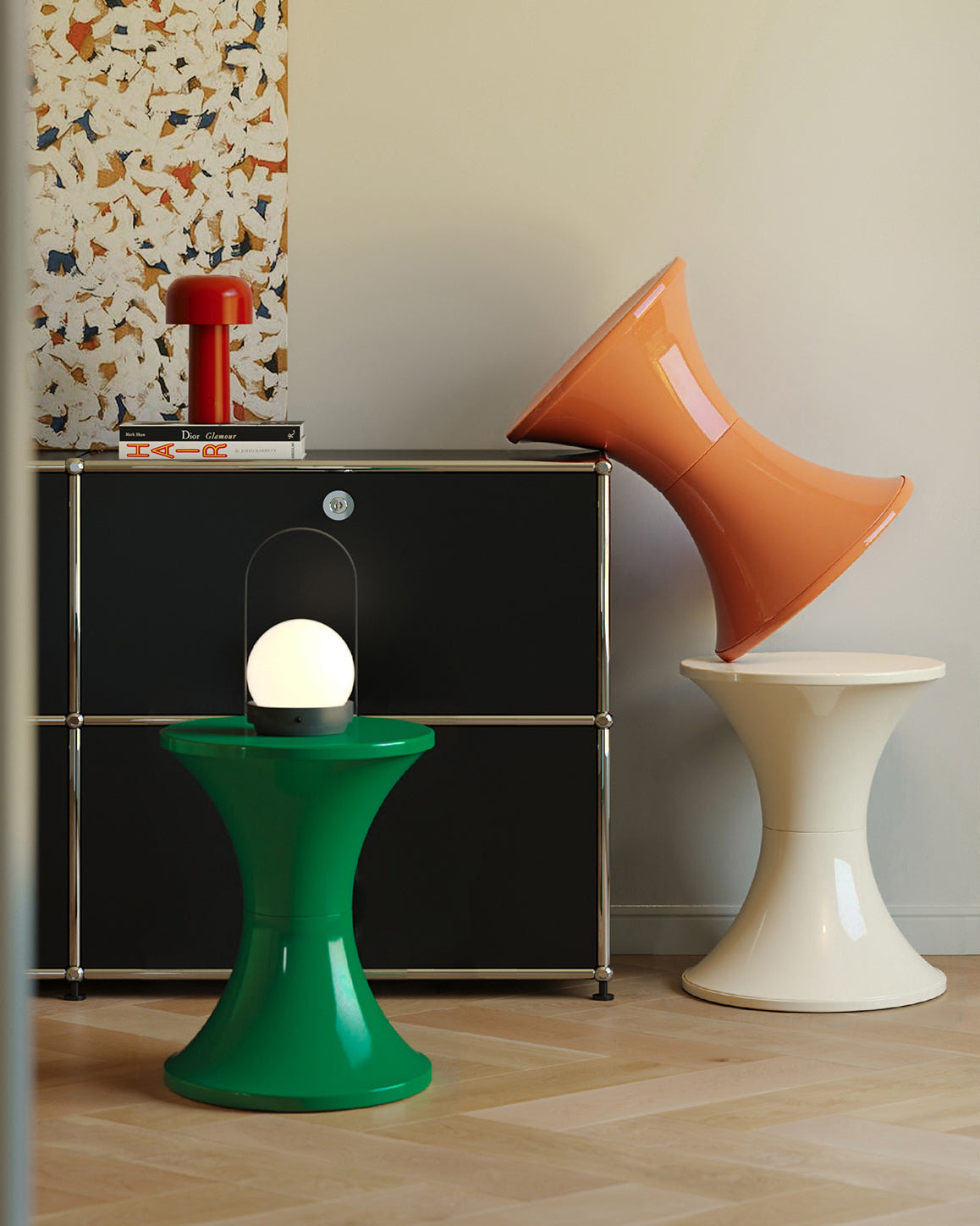 Versatile Funnel Side Table Footstool