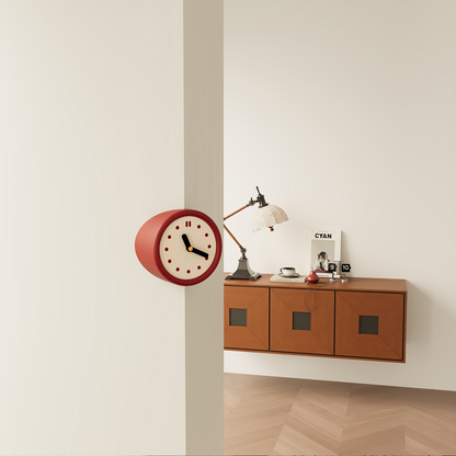 Red Corner Clock