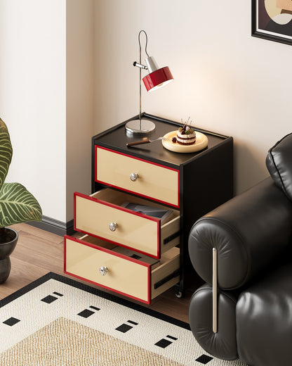 Creamline Rolling Nightstand