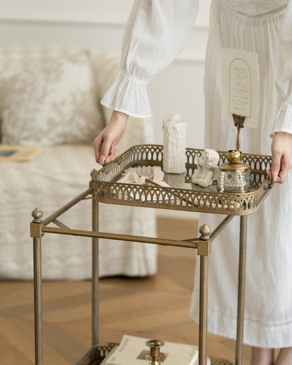 Retro French Rolling Bar Cart