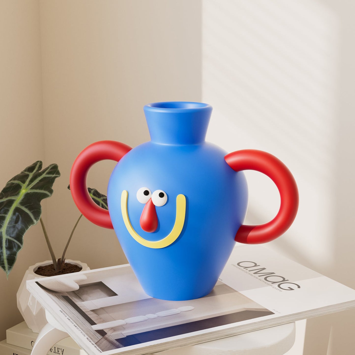 Smile Face Resin Vase