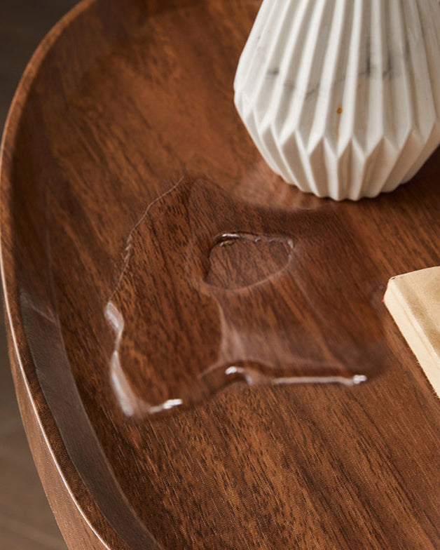 Solid Wood Oval Side Table