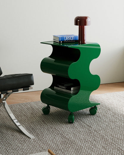 Modern Curved Rolling Cart