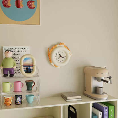 Cute Cat Hug Wall Clock