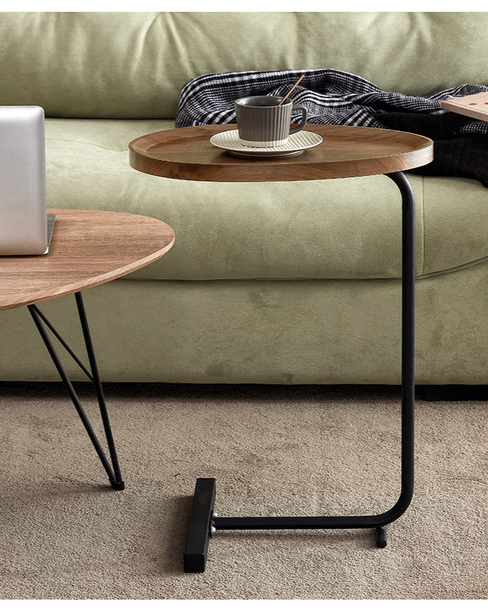 Solid Wood Oval Side Table