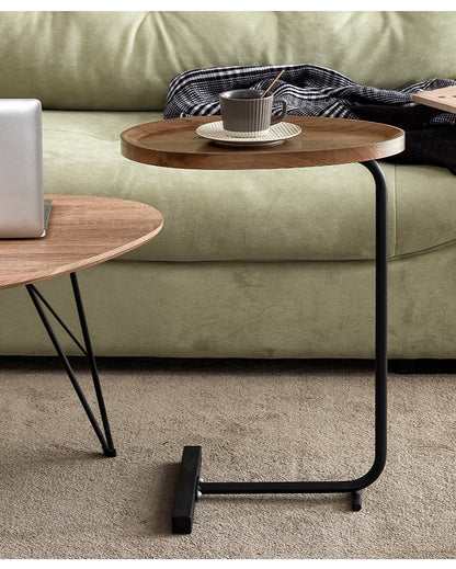 Solid Wood Oval Side Table