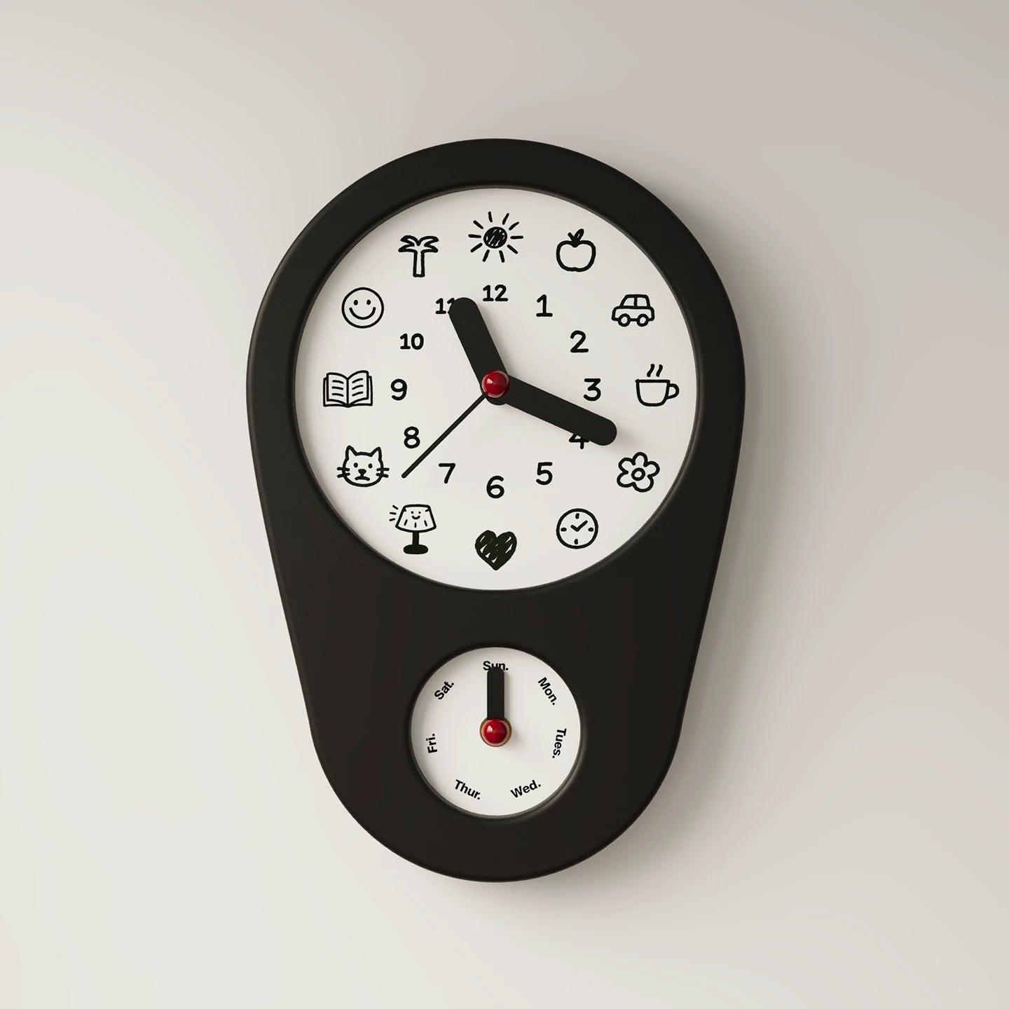 Retro Weekday Clock