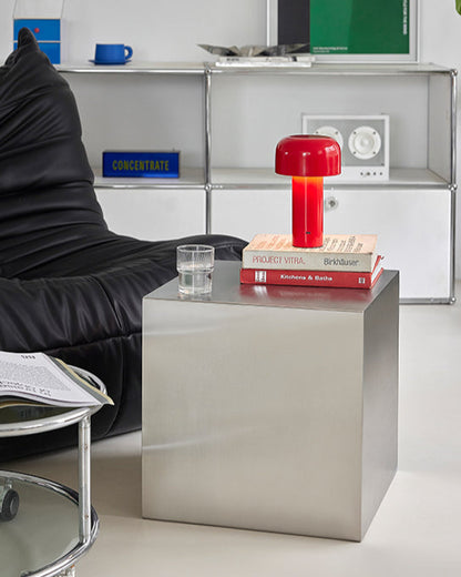 Industrial Cube Side Table