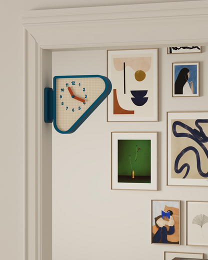 Triangle Corner View Clock