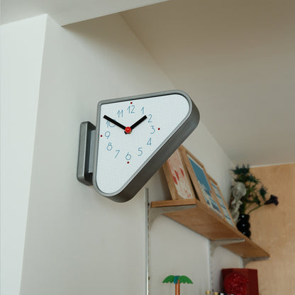 Silver Triangle Double-Sided Clock