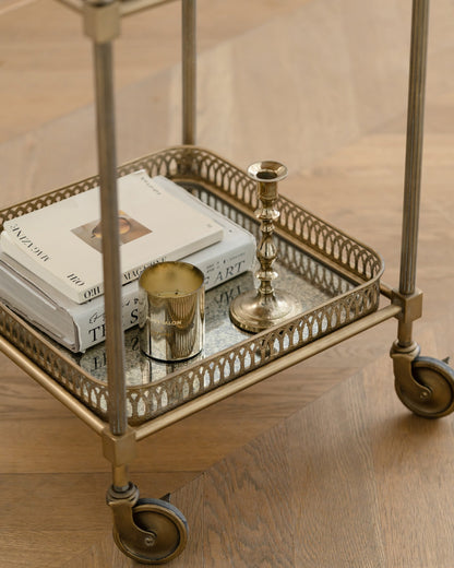 Retro French Rolling Bar Cart
