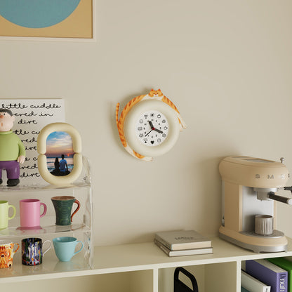Cute Cat Hug Wall Clock