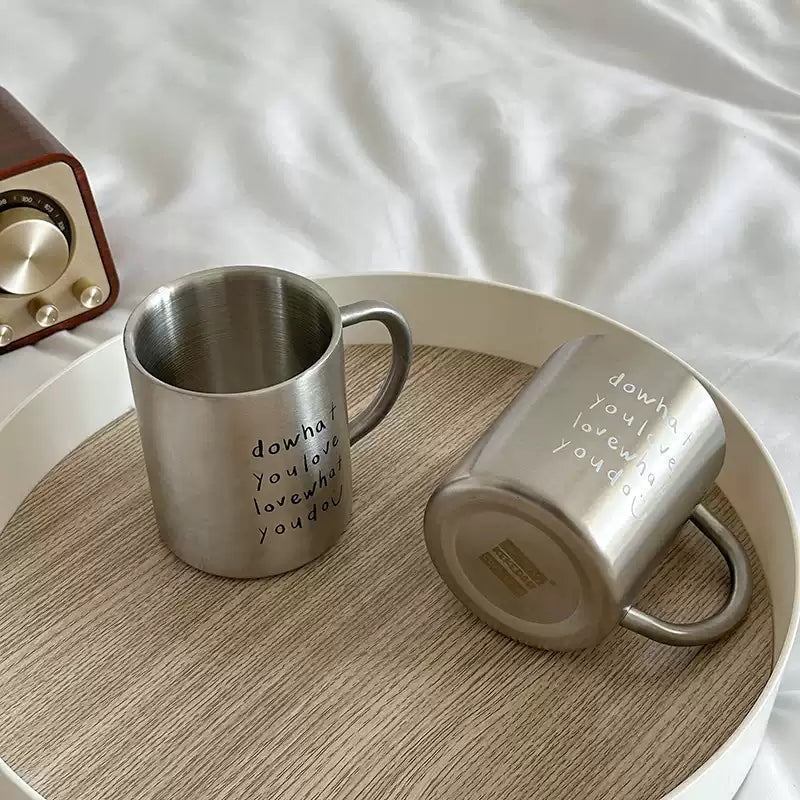 Stainless Steel Letters Mug