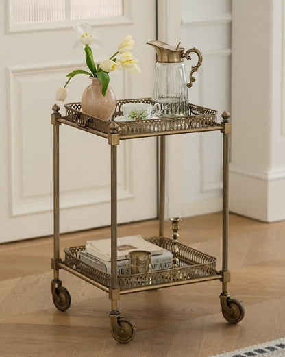 Retro French Rolling Bar Cart
