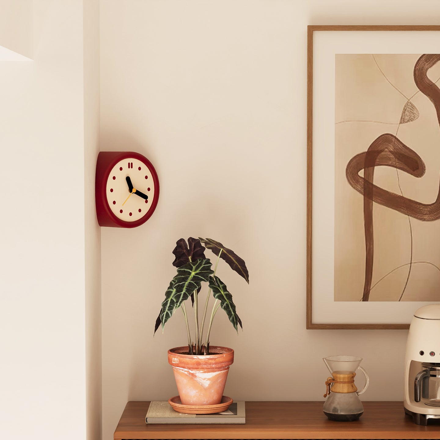 Red Corner Time Clock