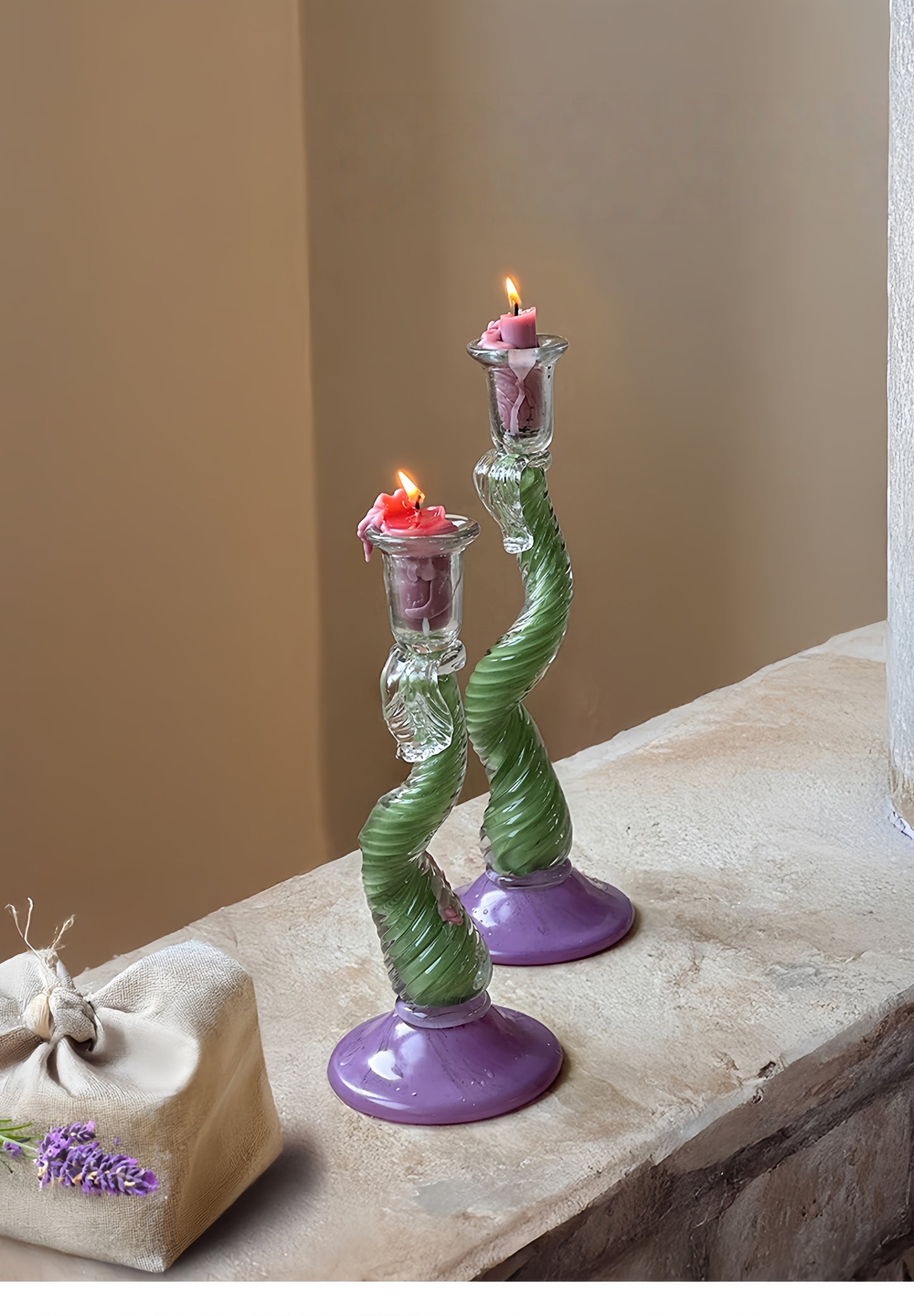 Vintage Iridescent Candle Holder