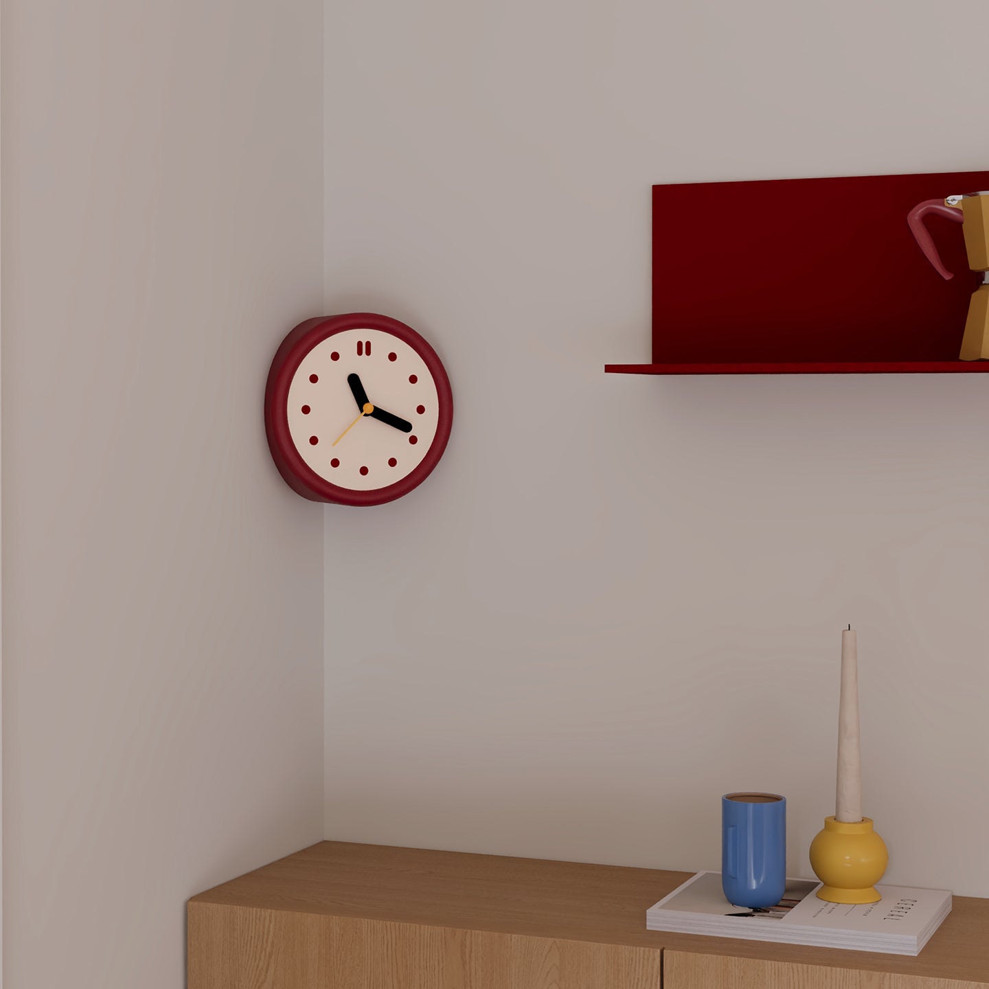 Red Corner Time Clock