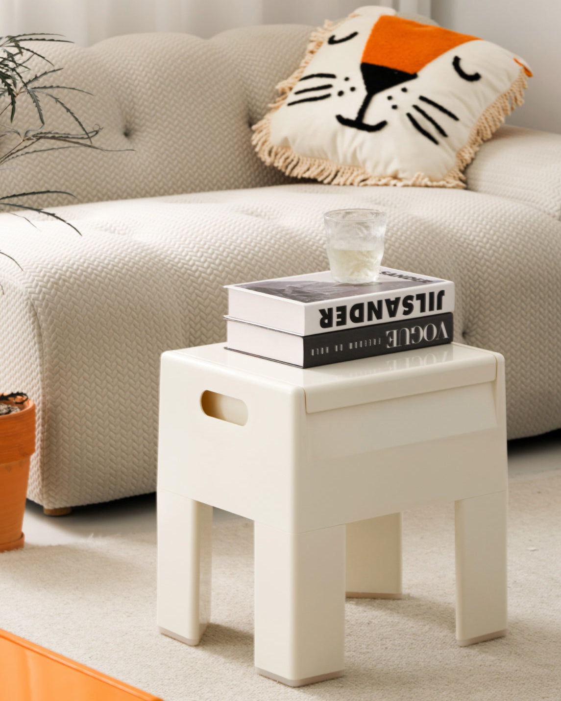 Playful Storage Stool Side Table