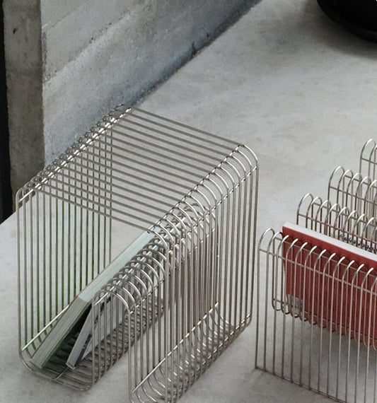 Minimalist Metal Magazine Rack