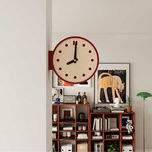 Corner View Double-Sided Clock