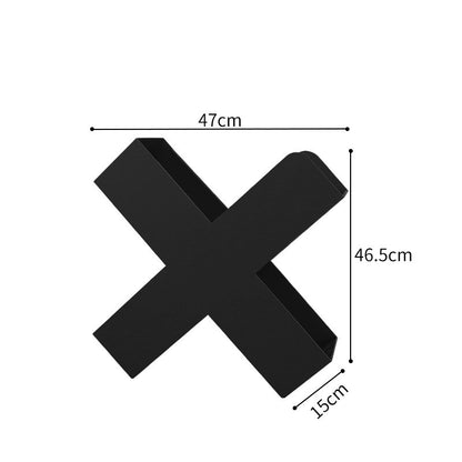 X-Shaped Metal Bookshelf