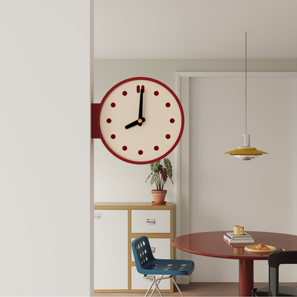 Corner View Double-Sided Clock