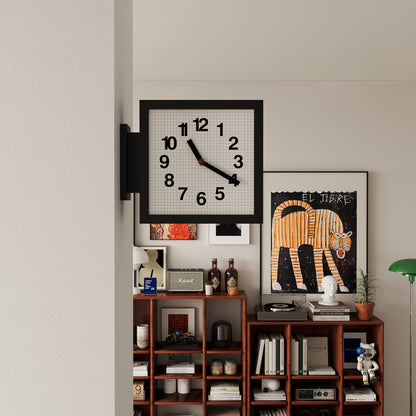Square View Double-Sided Clock