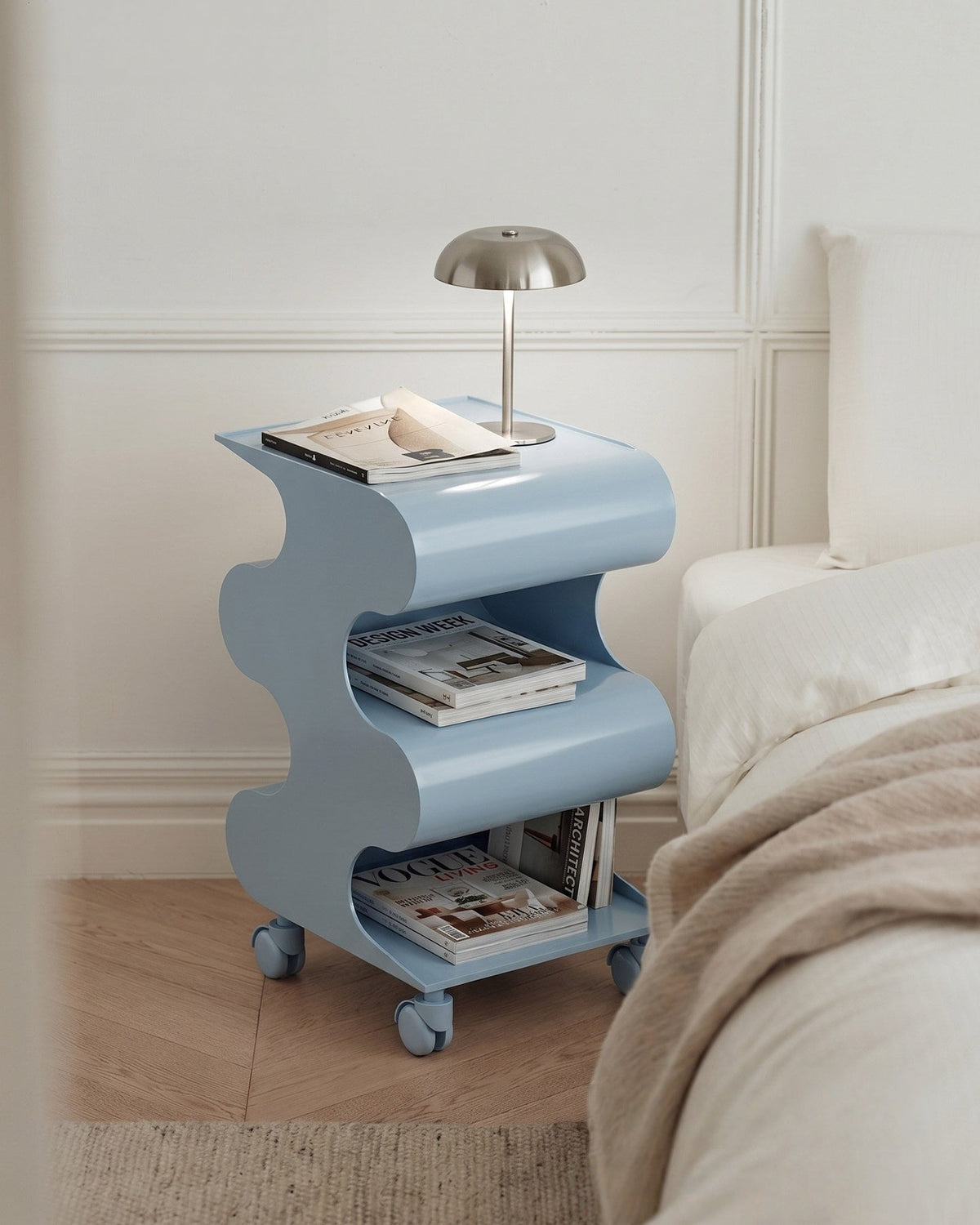 Modern Curved Rolling Cart