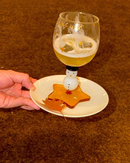 Snowman Wine Glass