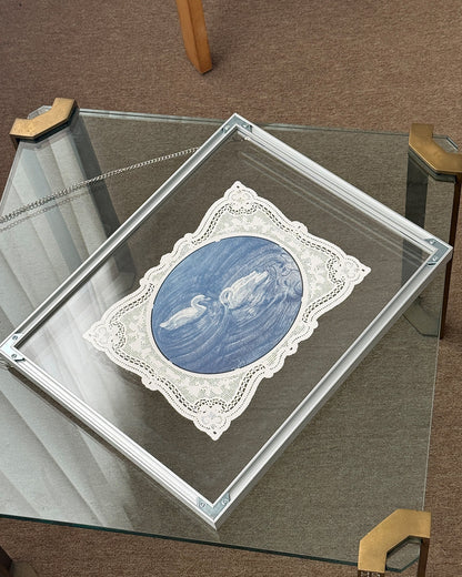 Vintage Lace Glass Wall Art