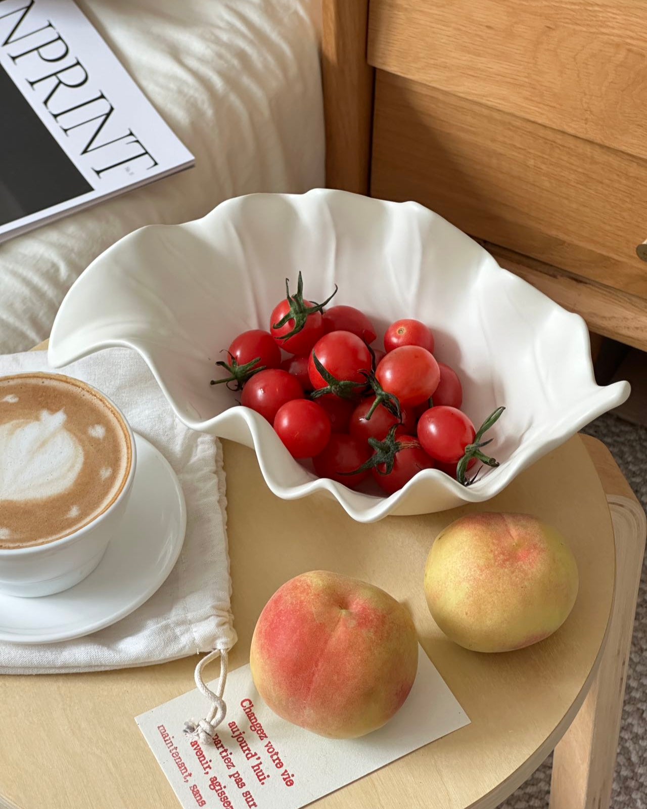 Ripple Leaf Ceramic Tray