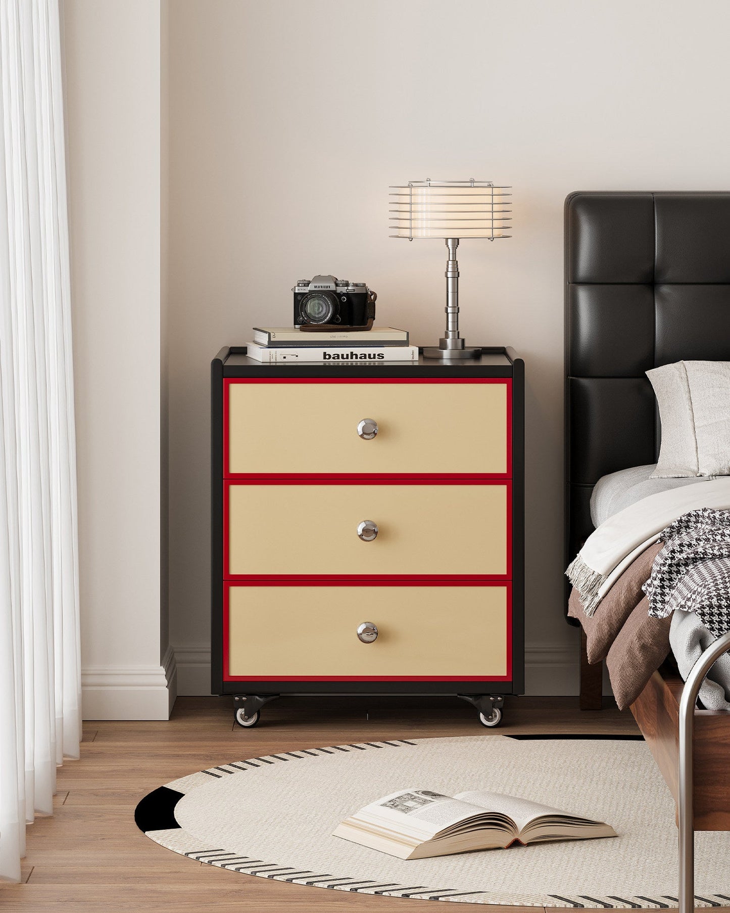 Creamline Rolling Nightstand
