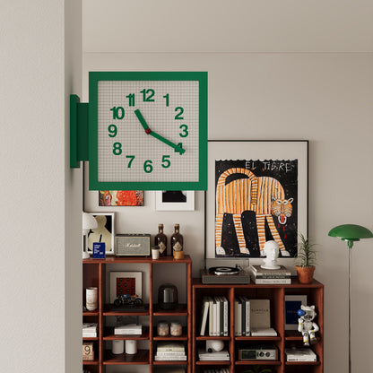 Square View Double-Sided Clock
