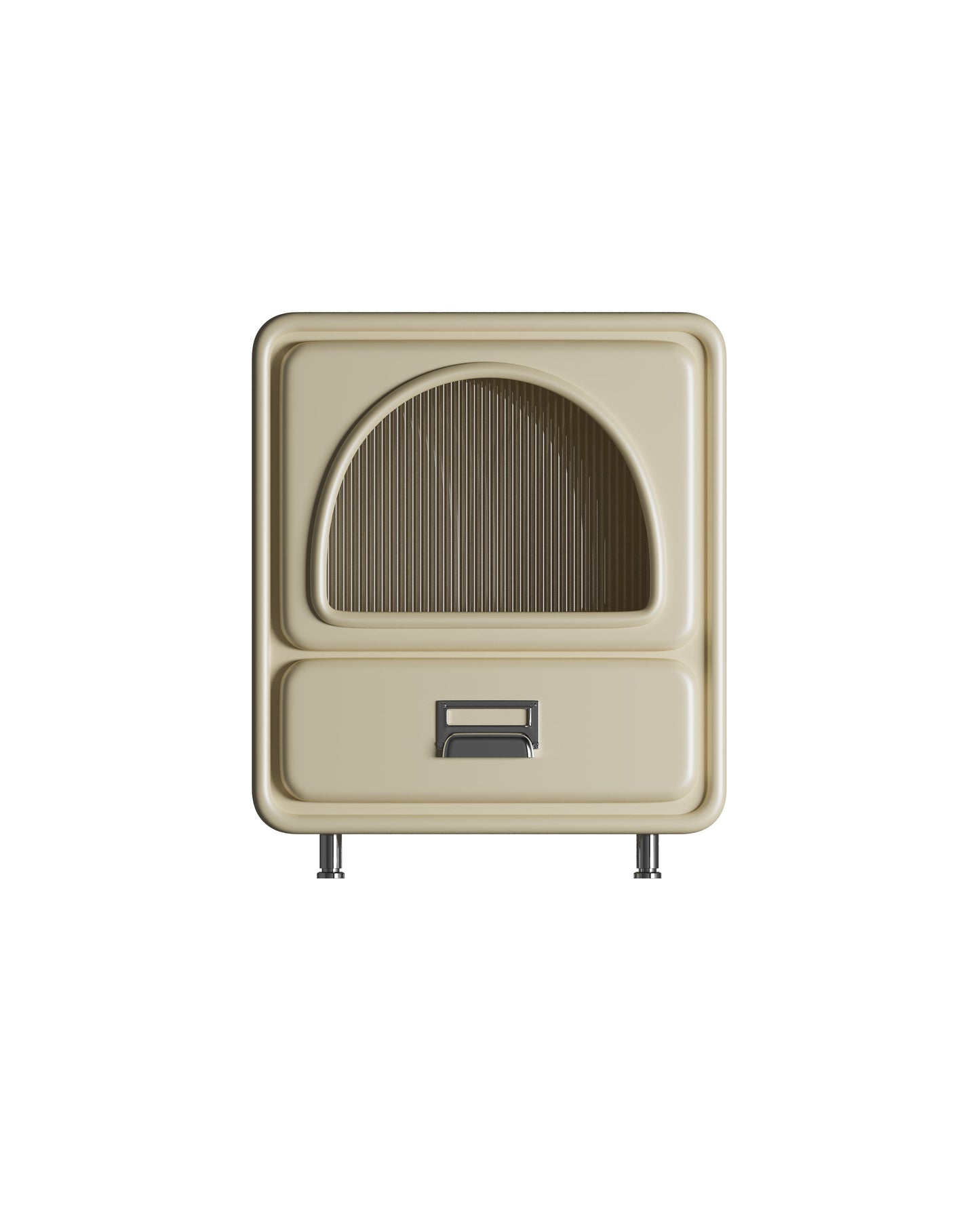 Cream White Bedside Cabinet