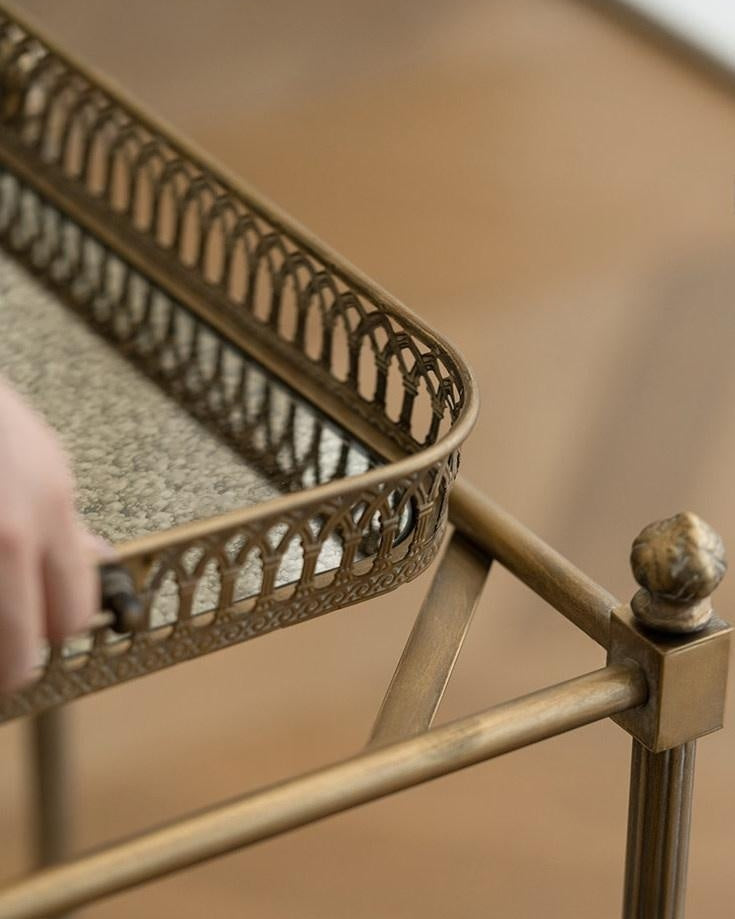Retro French Rolling Bar Cart