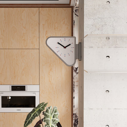 Silver Triangle Double-Sided Clock