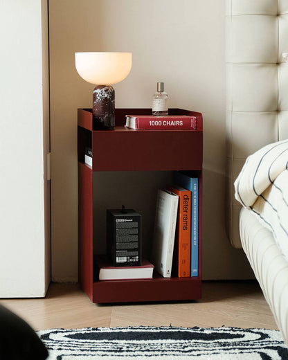 Rolling Metal Side Table