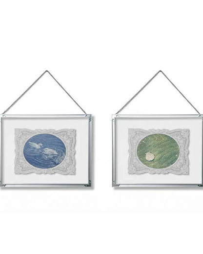 Vintage Lace Glass Wall Art