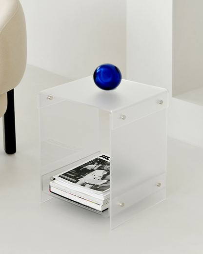 Acrylic Small Table Cube Side Table