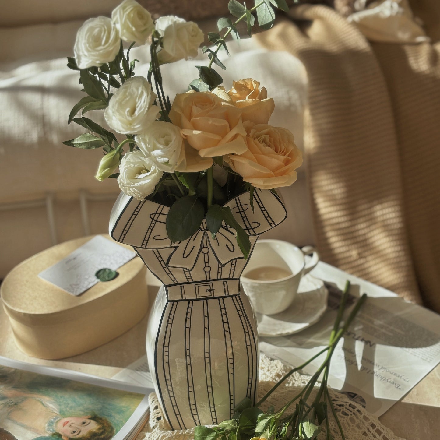 Dress-Inspired Ceramic Vase