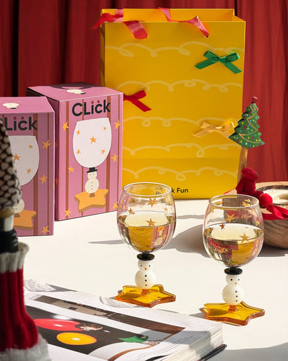 Snowman Wine Glass
