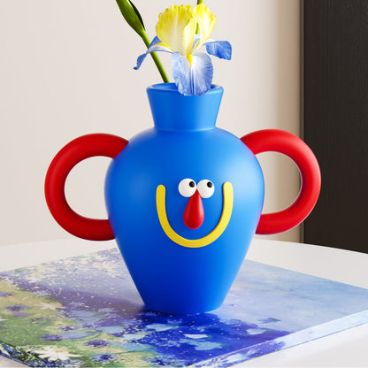 Smile Face Resin Vase