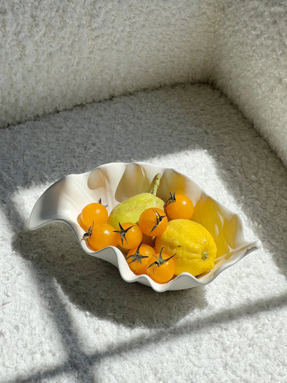 Ripple Leaf Ceramic Tray
