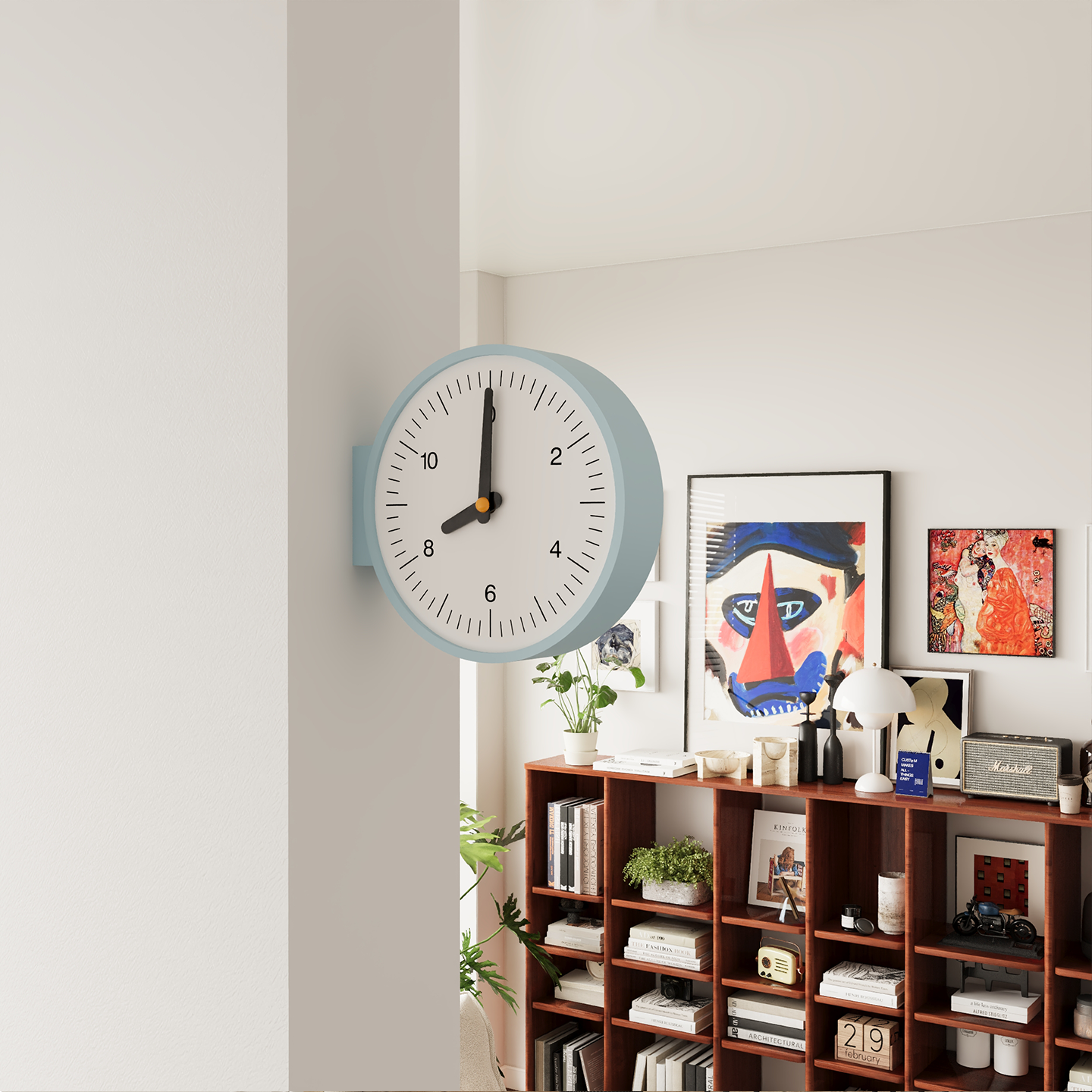 Minimalism Double-Sided Clock