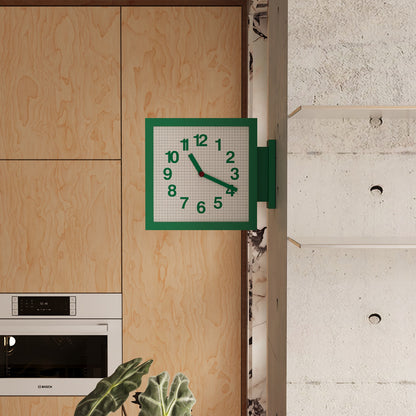 Square View Double-Sided Clock
